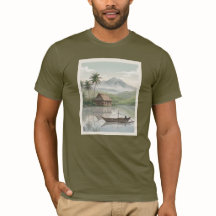 Chemise Philippines Banaue Terrasses de riz Mayon