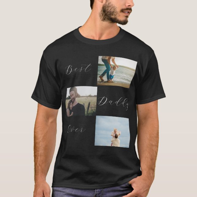 T-shirt Chemise photo de la famille Meilleur papa Jamais (Devant)