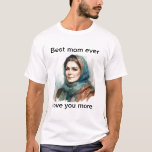 T-shirt chemise photo et texte pour maman