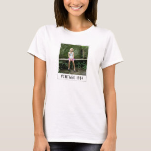 T-shirt Chemise photo personnalisée 40e anniversaire Vinta