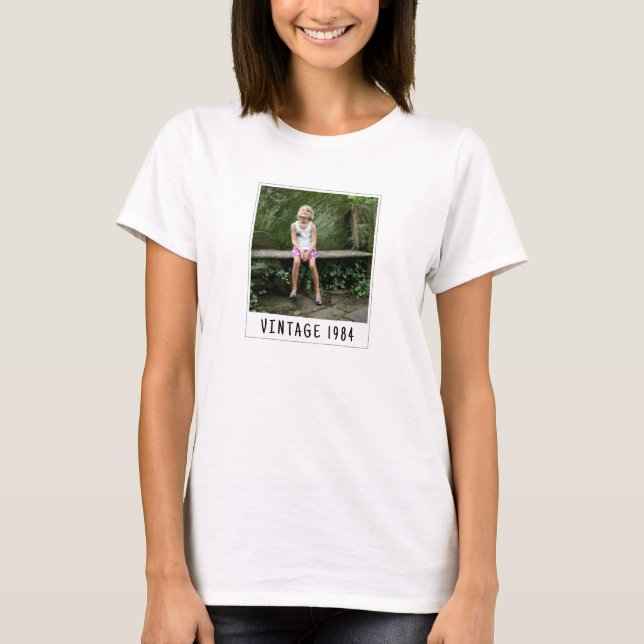 T-shirt Chemise photo personnalisée 40e anniversaire Vinta (Devant)