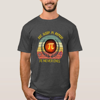 T-shirt Chemise Pi Day 2026 – MANGER. DORMIR. π. RÉPÉTER.