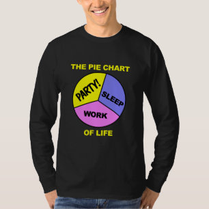 T-shirt Chemise Pie Chart Life - choisissez la couleur et