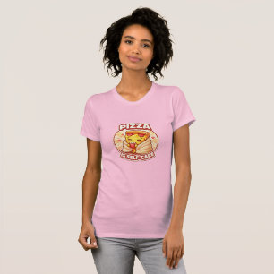 T-shirt Chemise Pizza est l'auto-soin – Tee-shirt mignon k