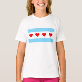 T-shirt Chemise plate de douille de coeur de Chicago