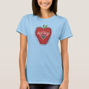 T-shirt Chemise Pomme Rouge Pré K enseignant