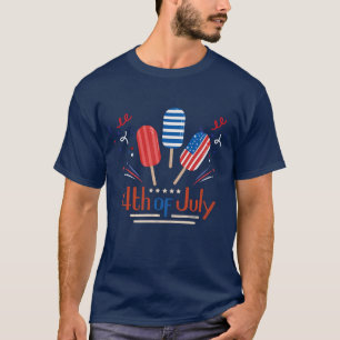 T-shirt Chemise Popsicle, 4 juillet Famille, Famille