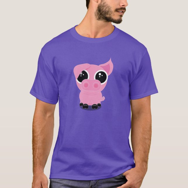 T-shirt Chemise porcine rose (Devant)