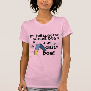 T-shirt Chemise portugaise de Twofer de chien d'agilité de