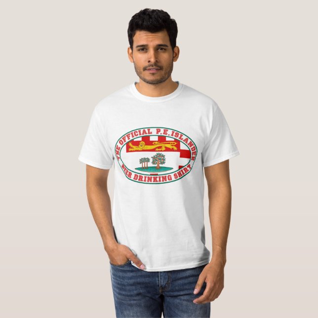T-SHIRT CHEMISE POTABLE DE BIÈRE OFFICIELLE D'ÎLE PRINCE (Devant entier)