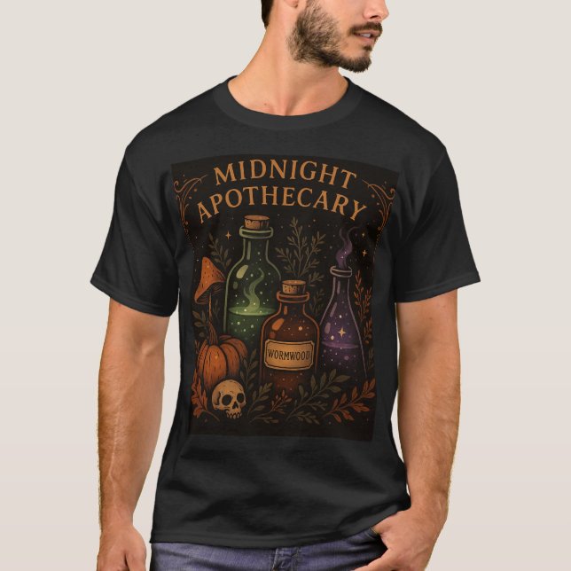 T-shirt Chemise pothécaire de minuit - Potion & Herbe S (Devant)