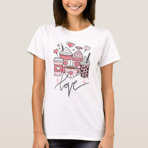 T-shirt Chemise pour amateur de café de la Saint-Valentin