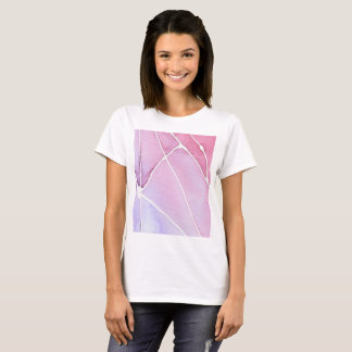 T-shirt Chemise pour aquarelle de marbre rose de coupure