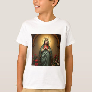 T-shirt Chemise pour enfants Queen of Heaven catholique