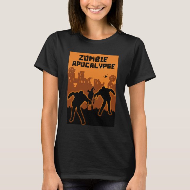 T-shirt Chemise pour enfants Zombie Apocalypse (Devant)