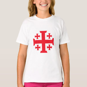T-shirt Chemise pour fille croix de Jérusalem Templar Crus