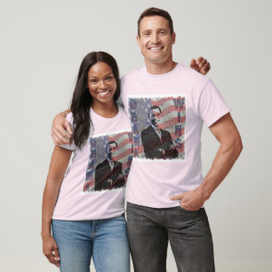 T-shirt Chemise pour homme à manches longues vintage Obama