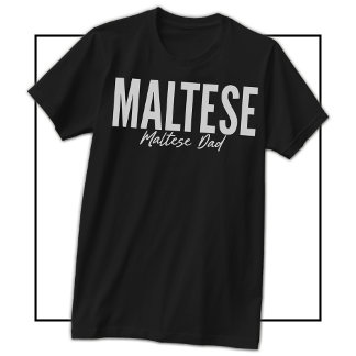 T-shirt Chemise pour papa maltais pour les propriétaires e