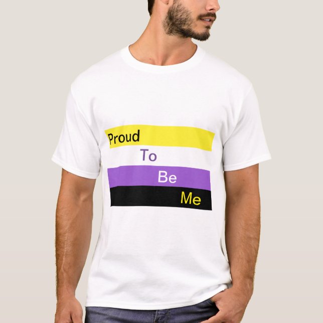 T-shirt Chemise Pride non-binaire (Devant)