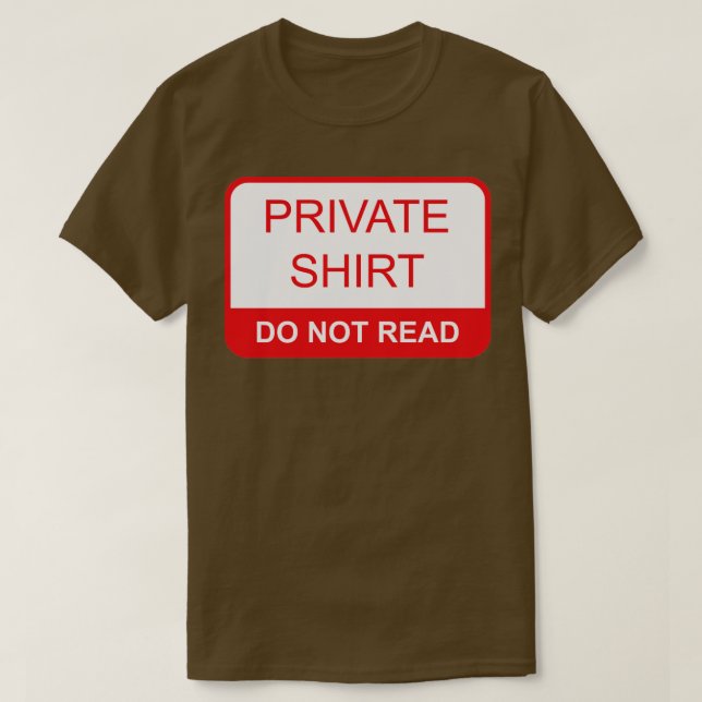 T-shirt Chemise Privée Non Lue (Design devant)