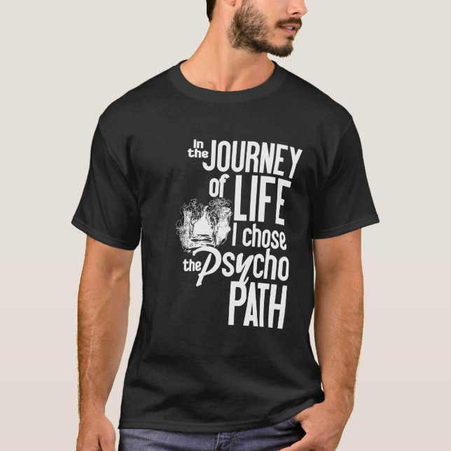 T-shirt Chemise Psycho - choisir style & couleur (Devant)