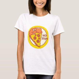 T-shirt Chemise puante d'autocollant de rétro pizza