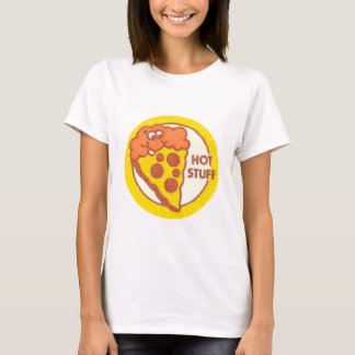 T-shirt Chemise puante d'autocollant de rétro pizza