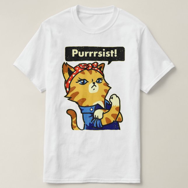 T-shirt Chemise Puriste Feministe Résiste À La Purge (Design devant)