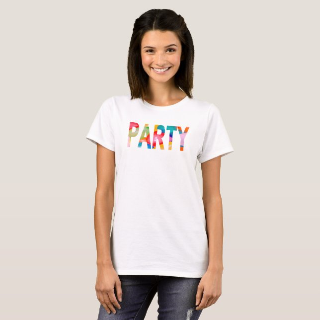 T-shirt Chemise Qui Dit Fête (Devant entier)