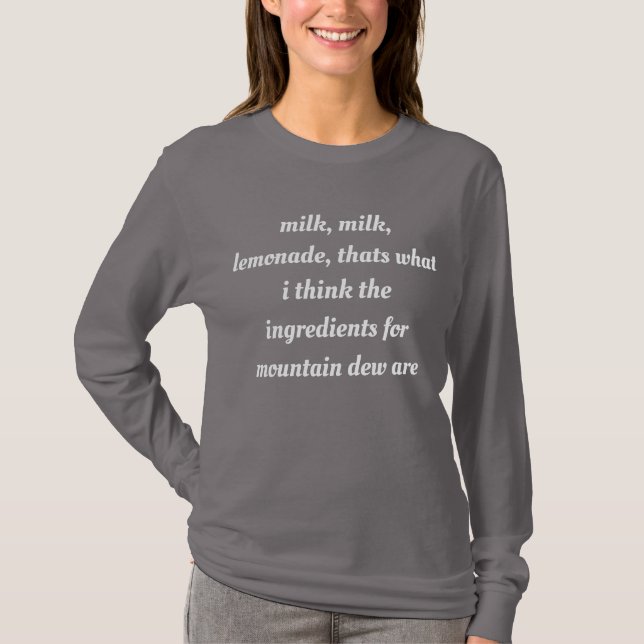 T-shirt chemise qui pourrait avoir une recette dessus (Devant)