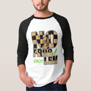 T-shirt Chemise Raglan Chess Pawn Cadeau avec Texte Pers