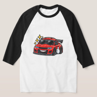 T-shirt Chemise Raglan Funny Car | Redcar Cool