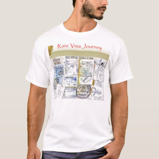 T-shirt Chemise rare de collage de visa de voyage de visa