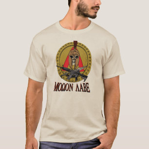 T-shirt Chemise Rd Poster Molon Labe des Spartiates