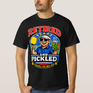 T-shirt Chemise Retraité et Mariné, Papa de Pickleball Drô