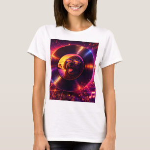 T-shirt Chemise Rétro Cockapoo Disque Vinyle Musique 80s