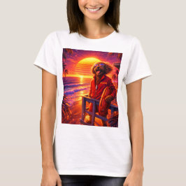 T-shirt Chemise Rétro Cockapoo Sauveteur