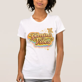 T-shirt Chemise rétro Gemini Vibes Zodiaque | Naissance As