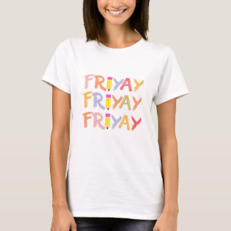 T-shirt Chemise rétro vendredi vendredi fin de semaine pou