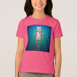 T-shirt Chemise Robot Starry fille mignonne