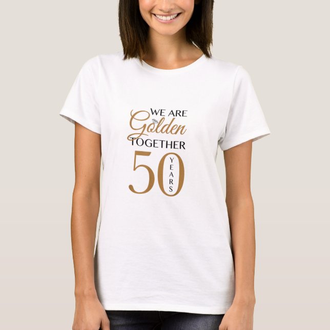 T-shirt Chemise Romantique Pour Couples - 50ème Annivers M (Devant)