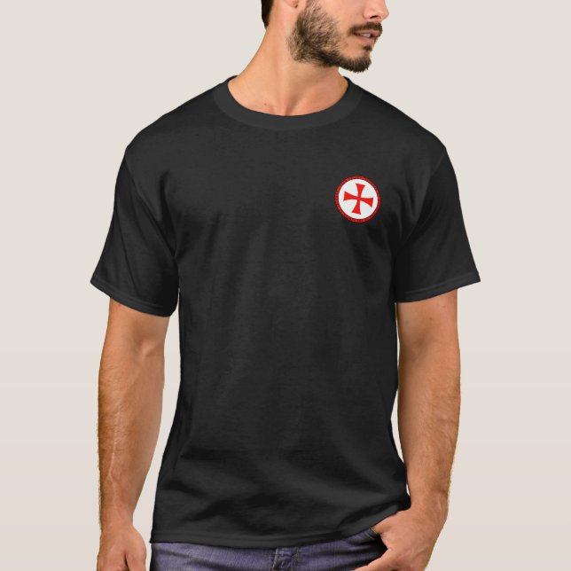 T-shirt Chemise ronde de joint de Templar de chevaliers (Devant)