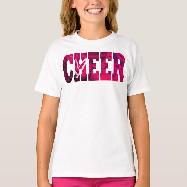 T-shirt Chemise rose de coeur d'acclamation (Devant)