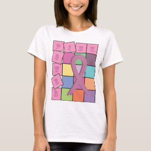 T-shirt Chemise rose de ruban de conscience de cancer du