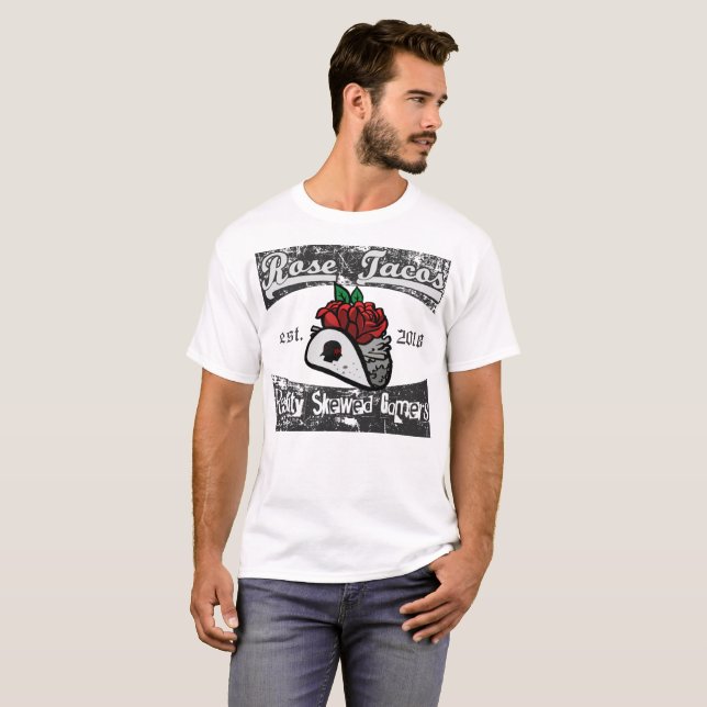 T-shirt Chemise rose de tacos de RSG (Devant entier)