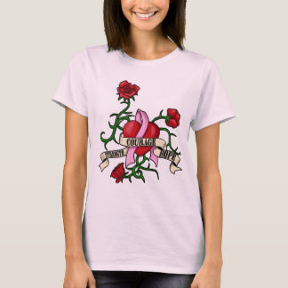 T-shirt Chemise rose de tatouage de ruban