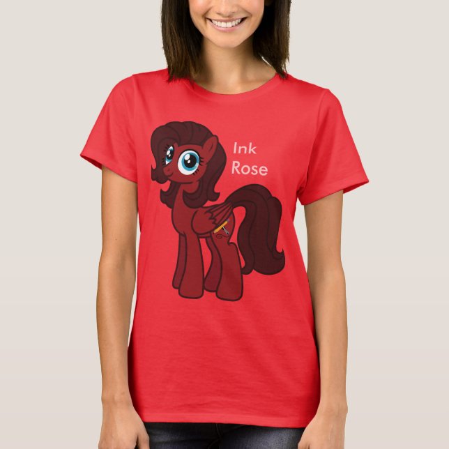 T-shirt Chemise rose d'encre (Devant)