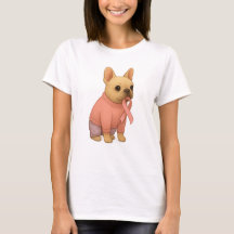 Chemise rose en ruban pour la sensibilisation au c