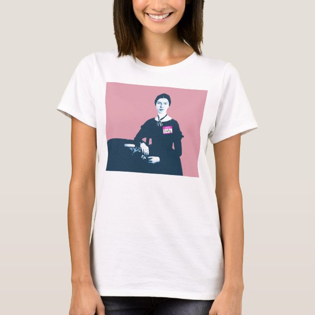 T-shirt Chemise rose et bleue d'Emily Dickinson sur le (Devant)