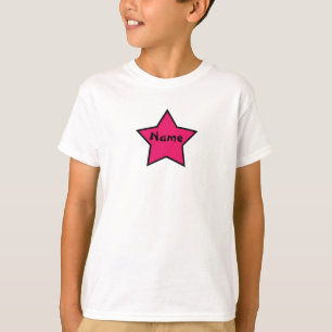 T-shirt Chemise rose et noire d'étoile impertinente de